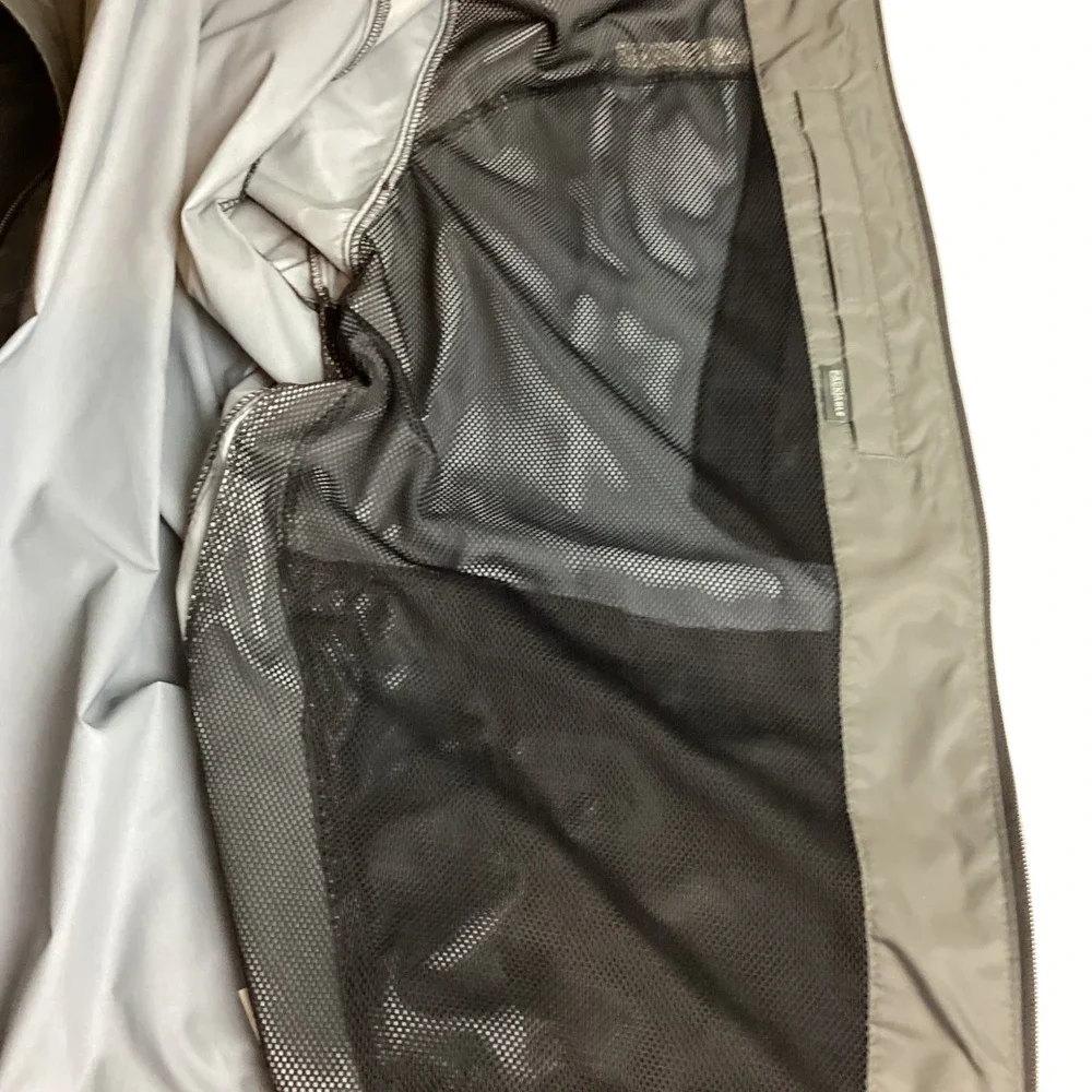 Columbia Mens Grey Black Full Zip Hooded Windbreaker Jacket Large RM2015 1442361